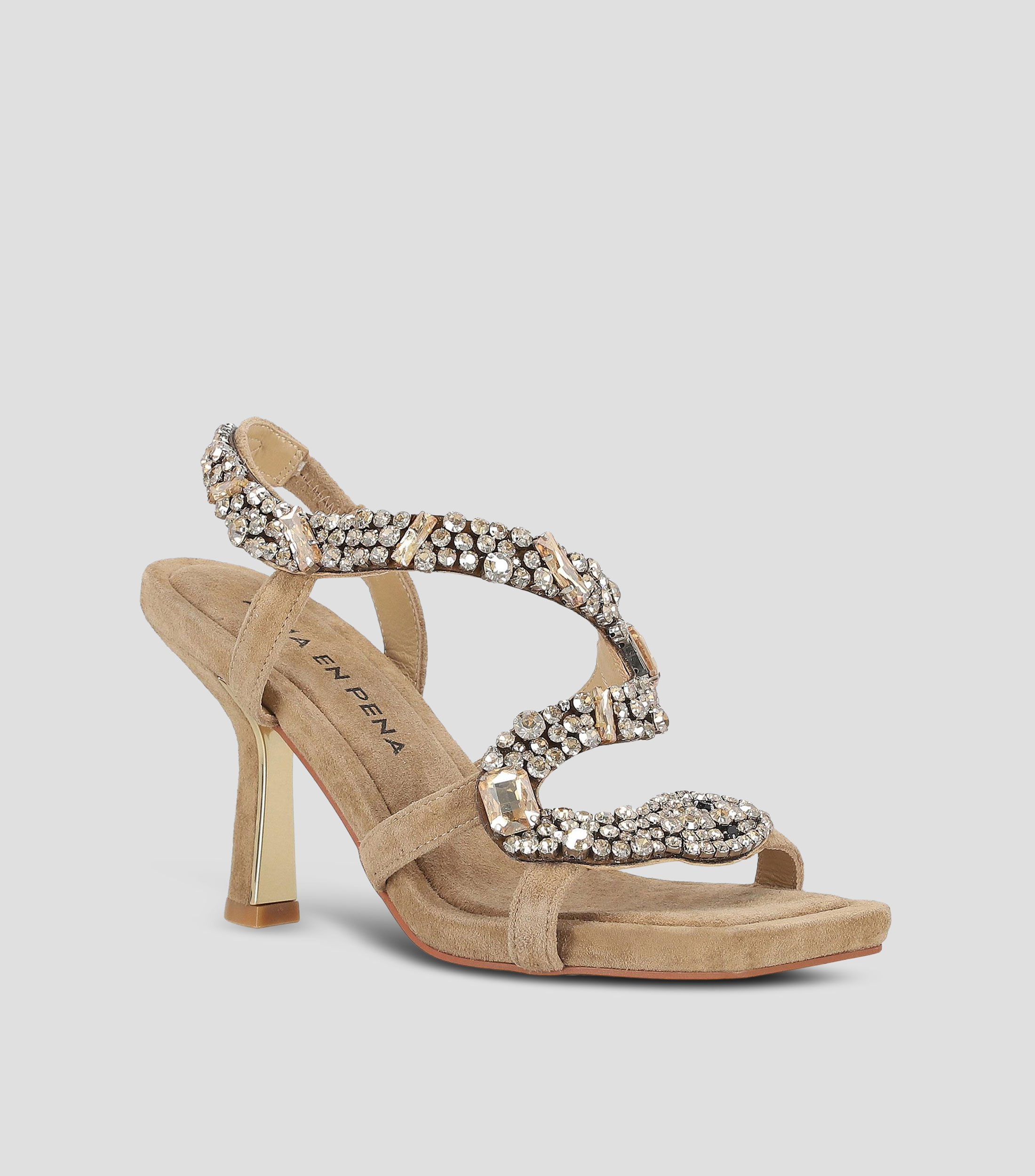 Sandalias con tacón alto de aguja Mujer